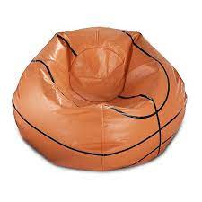 Looking to buy bean bag chairs for adults with added comfort? Round Basketball Bean Bag In Matte Orange Black Bed Bath Beyond