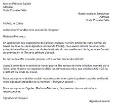 Les informations sur lettre pour mettre fin à un contrat de travail que l'administrateur peut collecter. Lettre De Renouvellement De Periode D Essai Notre Modele Mise A Jour 2021