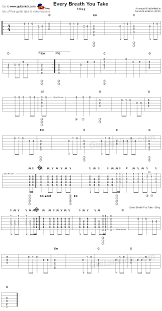 How To Play Every You Every Me On Guitar Every Breath You Take Sting Police Easy Acoustic Guitar Tab Guitar Tabs Songs Guitar Tabs Guitar Sheet Music