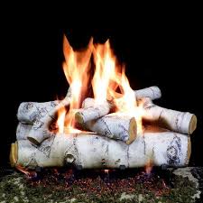 White Birch Logs For Fireplace 24 Inches Sierra Birch Fire Gas Logs No Hearth Kits For Natural Gas Liquid Propane Fireplace Payandpack Http W Gas Fireplace Logs Gas Fireplace Gas Logs