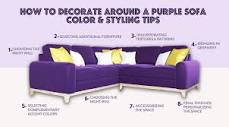 How to Decorate Around a Purple Sofa - Color & Styling Tips