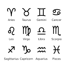 Each zodiac sign has a symbol dating back to greek manuscripts from the middle ages. File Astro Signs Svg Wikimedia Commons