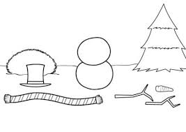 Kostenlose Malvorlage Winter Schneemann Bauen Zum Ausmalen