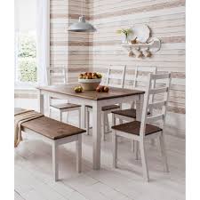 Check spelling or type a new query. Canterbury Dining Set 4 Chairs Bench In Dark Pine White 140cm Noa Nani