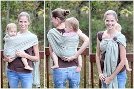You can start using a ring sling from the day your baby is born ! How To Do A Back Carry In A Ring Sling Comfy Joey Newborn Wool Ring Sling Review Babytrage Baby Hacks Baby