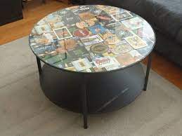 It's also a good idea to keep one or two on your nightstand for glasses of water or mugs of herbal bedtime tea. Coffee Table Coaster Frame Ikea Hackers Coffee Table Coasters Coffee Table Makeover Decoupage Furniture