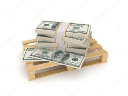 Πακέτα δολάρια σε μια παλέτα. — Φωτογραφία © rukanoga #21799231