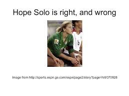 Check spelling or type a new query. Hope Solo