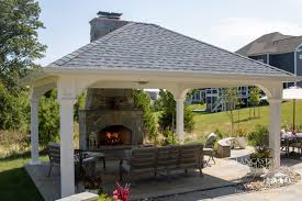 The escape 1800 wood insert is a great choice if you are in the market. Pavilion With Outdoor Fireplace Cozy Practical Beautiful