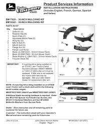 Check spelling or type a new query. Mulching Kits Greenpartstore Manualzz