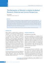 Mindful of the considerable and increasing influence and importance of public relations, icco members commit at all times to abide by the following 10 principles Pdf The Declaration Of Helsinki In Relation To Medical Research Historical And Current Perspectives