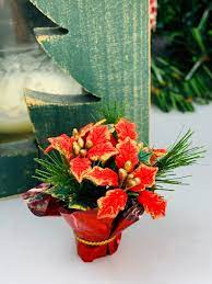 Miniature Poinsettia Christmas Plant Terrarium Accessory Etsy Fairy Garden Supplies Christmas Plants Fairy Garden Kit