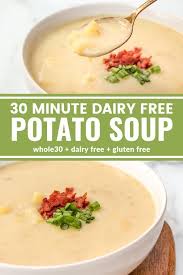 30 Minute Dairy Free Potato Soup Recipe In 2020 Dairy Free Potato Soup Dairy Free Soup Dairy Free Soup Recipe