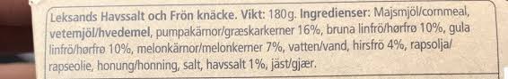 Leksands knäckebröd havssalt & frön är ett tunnknäcke med smak av havssalt och frön. Leksands Tre Kullor Havssalt Och Fron