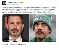 I'm Not Sure What Jimmy Kimmel Can Sue Aaron Rodgers For