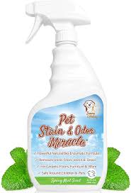 Amazon Com Pet Stain Odor Miracle The Best Enzyme Cleaner For Dog Urine Cat Pee Feces Vomit Enzymatic Solution Cleans Carpet Rug Car Upholstery Couch Mattress Furniture Natural Eliminator S M 32fl