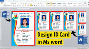 In case you are an educational institute who are looking to design a student id card with ease you are at right place to do so. How To Design Identity Card In Ms Word Id Card Design In Microsoft Word School Id Card Design Youtube