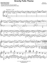 I've arranged a fun and easy duet with simple harmonies based on the gravity falls theme song ! Sheet Music Boss Gravity Falls Main Title Sheet Music Piano Solo In D Minor Download Print Sku Mn0193593