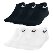Details About Nike Youth Boys Performance Cotton Low Cut Socks Yth 3 5 Black White Sx4720