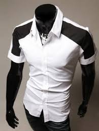 Мъжка риза с къс ръкав Бяла Онлайн магазин за мъжка и дамска мода ELZA.CC.  Мъжки сака, Мъжки ризи, Мъжки горнища , Елеци, Пролетни якета, Есенни  якета, Зимни якета. Мода за всеки вкус