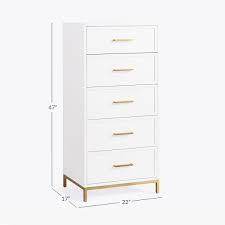 Davinci signature 5 drawer tall dresser in white bed bath beyond. Blaire Small Space 5 Drawer Tall Dresser Pottery Barn Teen