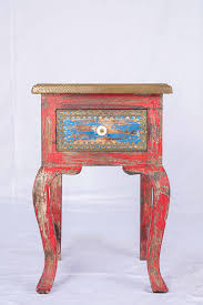 Have a table with leaf with tiles and six chairs in good shape, selling for a friend. Clearance Sale Antique Red Painted Side Table Indian Design Siam Sawadee