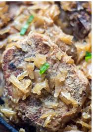 Check out these easy slow cooker pork chops with apples for a pork and sauerkraut recipe you're sure to love. Baked Pork Chops And Sauerkraut Recipe Everyday Eileen