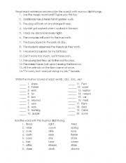Students can color the pictures and read the book. Diphthongs Worksheets