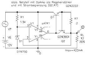 So Funktionert Eine Strombegrenzung Fur Langsgeregelte Netzteile Volkers Elektronik Bastelseiten