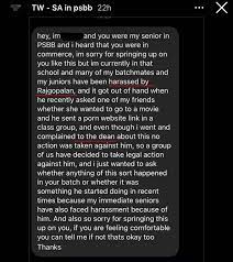 Psbb rajagopalan arrest more truths are revealed. Chinmayi Sripaada On Twitter Psbb As Of Now Rajagopalan Has Been Suspended By The School Management This Was The First Story That Came Up And She Clearly Says She Complained To The