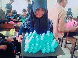 Nirmana 3 dimensi kertas karton duplex. Watashi Wa Adinda Desu Tutorial Nirmana 3d Geometri