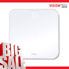 S Body High Precision Ultra Wide Digital Body Weight Bathroom Scale up to  396lb/180kg, Super-Clear Large LED Display,"Step-On" Technology, White : ...