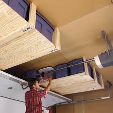 How about creating a suspended, sliding storage system where you could keep all your tools and other goodies? 24 Cheap Garage Storage Projects You Can Diy Family Handyman