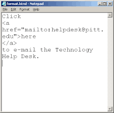 Help With Html Information Technology University Of Pittsburgh