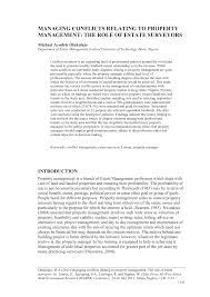 Pest control is often a matter of debate between landlords and tenants. Pdf Managing Conflicts Relating To Property Management The Role Of Estate Surveyors