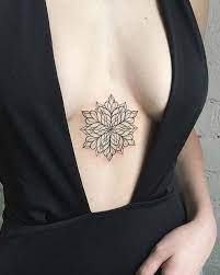 23 Stunning Sternum Tattoo Ideas For Bold Women Stayglam Tattoos Sternum Tattoo Mandala Sternum Tattoo