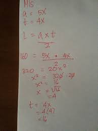 Berikut ini akan dijabarkan beberapa aplikasi rumus phytagoras tersebut. Perbandingan Alas Dan Tinggi Sebuah Segitiga Adalah 5 4 Jika Luas Segitiga Tersebut 160cm2 Maka Brainly Co Id