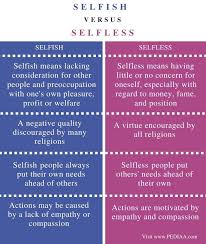 One of the five stories in the collection the happy prince and other tales (1888) by oscar wilde. Difference Between Selfish And Selfless Pediaa Com