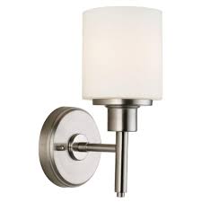 Design House Aubrey 1 Light Satin Nickel Indoor Wall Mount 556183 The Home Depot