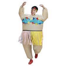 Homemade hawaiian costumes evoke a tropical theme with bright shirts and grass skirts. Adult Inflatable Hawaiian Dance Costume Funny Game Cosplay Dress Halloween Party Clothes Dress Cosplay Costume Clothes Dressclothes Halloween Aliexpress