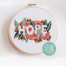 Then try these creative embroidery hoop art ideas that are actually quite easy and inexpensive to i'm going to bring you some unique ideas using diy embroidery hoop art from all around the it's a perfect design for thanksgiving. Hope Embroidery Pattern Do It Yourself Pdf Digital Download Embroidery Patterns Embroidery Kits Hand Embroidery Art