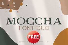 Moccha Font Duo Photoshop Design Luxury Font Free Logo Mockup