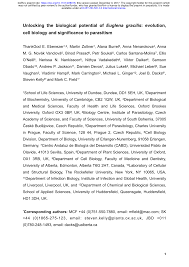 Mxn $2 339.47 por el envío. Pdf Unlocking The Biological Potential Of Euglena Gracilis Evolution Cell Biology And Significance To Parasitism