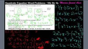 Students will translate each word problem into an algebraic equation, and then solve for the answer to the questions. Quadratic Equations Word Problems Igcse Mathematics 0580 Past Papers Topical Worksheet With Anwers Teaching Resources