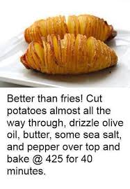 Bake in the oven for approximately 60. Easy Cheesy Hasselback Potatoes Recipe Food Com Recipe Sweet Potato Recipes Fries Recipes Paleo Sweet Potato Fries