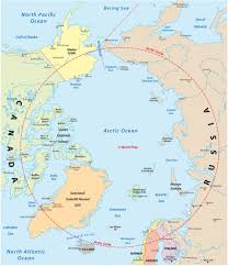 Arctic region map with countries, national borders, rivers and lakes. Arctic Cold War Climate Change Has Ignited A New Polar Power Struggle