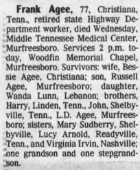 Frank Agee (1914-1992)