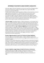 23 ha successivamente disposto che il presente provvedimento entra in vigore l'1/09/2021, salvo gli artt. Decreto Legge E Decreto Legislativo Docsity