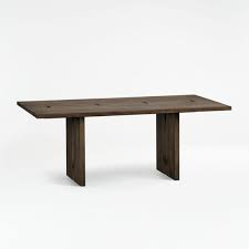 Monarch contemporary dining table in espresso and clear finish i 1749. Monarch Shiitake 76 Dining Table Crate And Barrel Uae