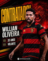 O Sport oficializou, na tarde desta sexta-feira (31), a contrata&ccedil;&atilde;o do volante Willian Oliveira. O jogador de 33 anos estava no Coritiba e tem passagem pelo pr&oacute;prio Rubro-negro no come&ccedil;o da carreira,